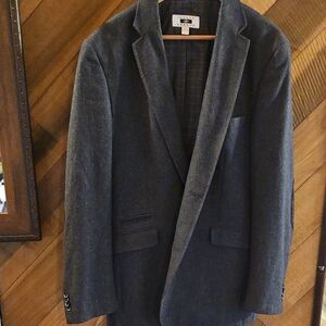 Joseph Abboud Dark Navy Blazer XLT Wool W/ Elbow Patches